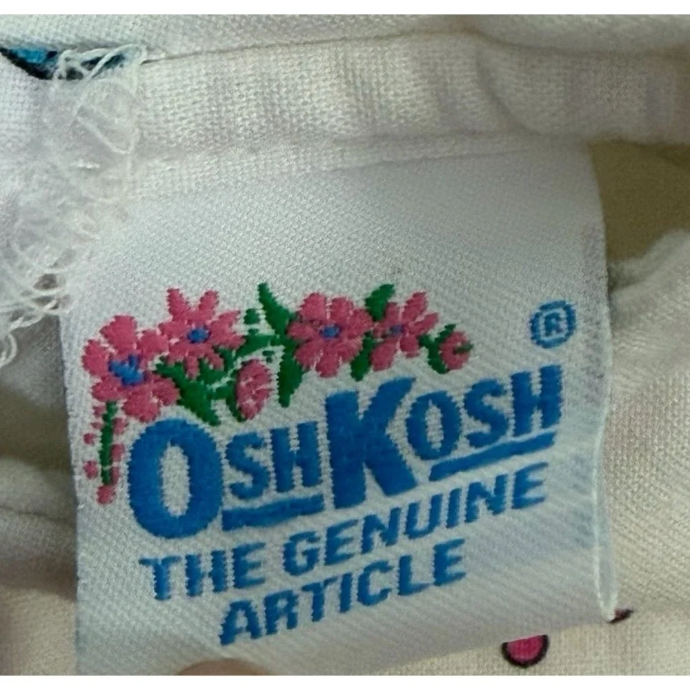 Vintage OshKosh Baby Romper 3-6‎ Months Birds Musical Print USA Made Bubble